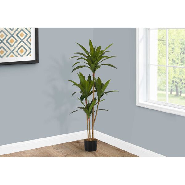 Black Green 51-Inch Indoor Faux Fake Floor Potted Real Touch Artificial Plant, image 2